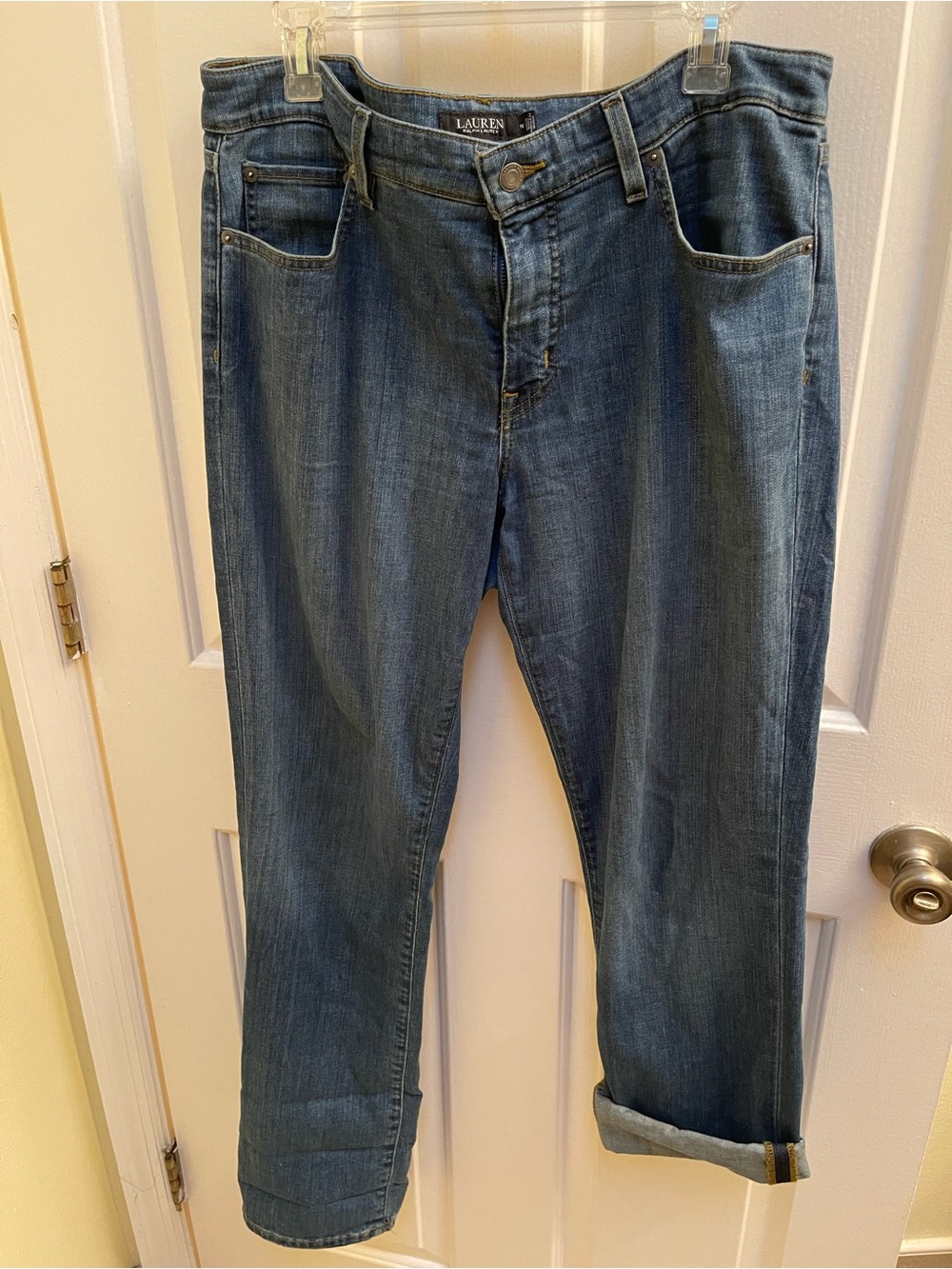 Lauren Ralph Lauren Straight-Leg Mid-Blue Denim Jeans